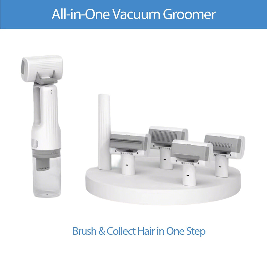 DELOMENPA All-in-One Pet Grooming Vacuum: The 5-Tools-in-1 Solution for Hair-Free Living