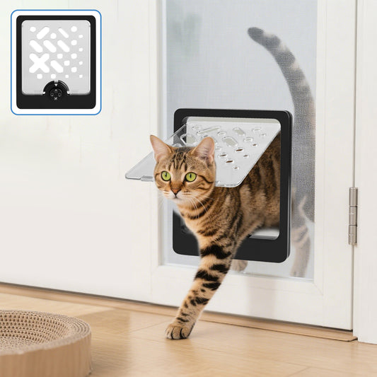 DELOMENPA 4-Way Locking Cat Door