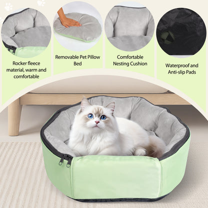 DELOMENPA 2-in-1 Pet Nest & Crossbody Bag-Green