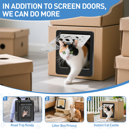 DELOMENPA 4-Way Locking Cat Door